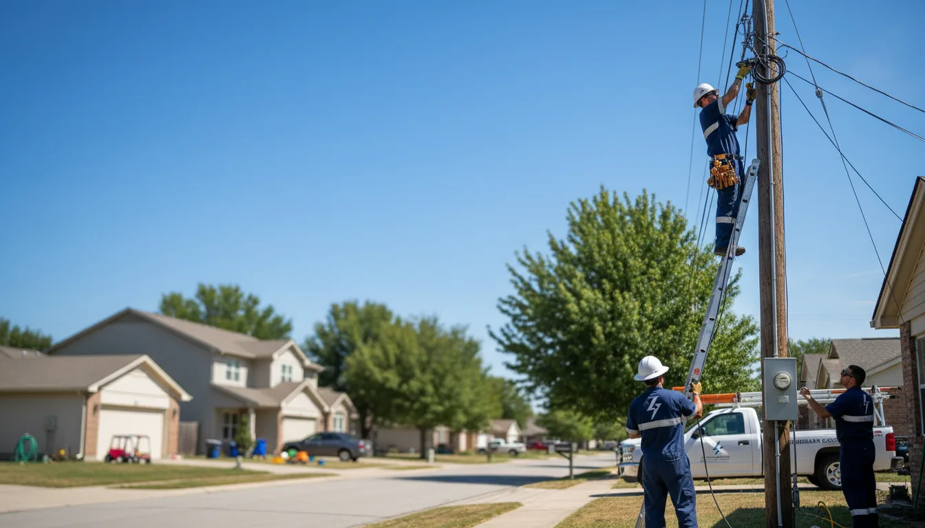 Residential electrician providing installation services in Edgewood, TX